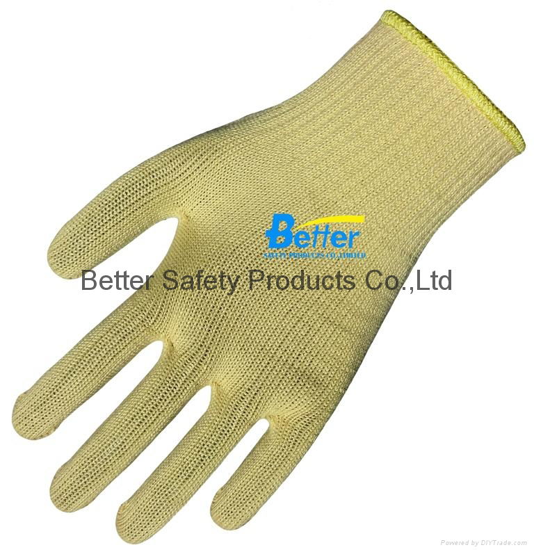 Aramid Fiber Seamless Knitted Anti Cut Work Gloves 3