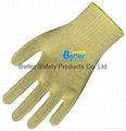 Aramid Fiber Seamless Knitted Anti Cut Work Gloves 3