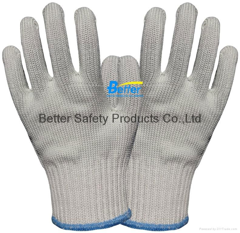 Aramid Fiber Seamless Knitted Anti Cut Work Gloves 5