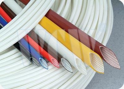 Silicone Rubber Glassfiber insulating Sleeving(inside fiber and outside rubber)