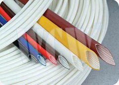 Silicone Rubber Glassfiber insulating Sleeving(inside fiber and outside rubber)