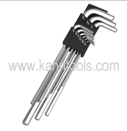 9pcs Hex key Wrench (standard / extra long)  