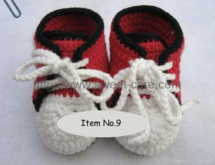 Handmade Crochet Baby Shoes Flower footwear 100% cotton(Item No.14) 2