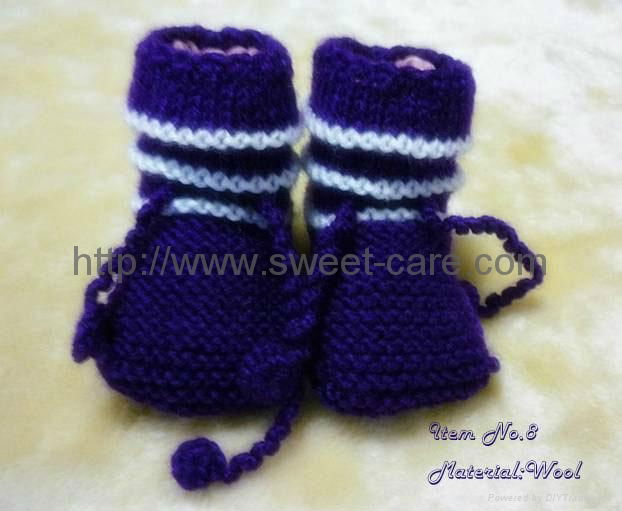 Fashion hand knit baby cotton baby shoes with comfortable design (Item No.8)