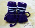 Fashion hand knit baby cotton baby shoes