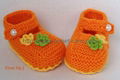 Handmade Knit Baby Booties, Hand Crochet Baby Boots, Crochet Baby Slippers/Shoes 4