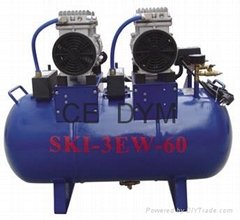 SKI  one for three silence oil-free compressor