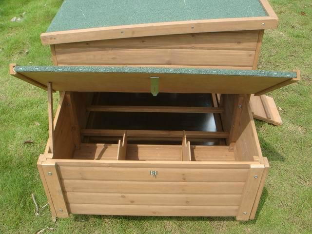 chicken coop / Opening roof Wooden Hen House DFC-010T .Dimension: 148*80*82cm 2