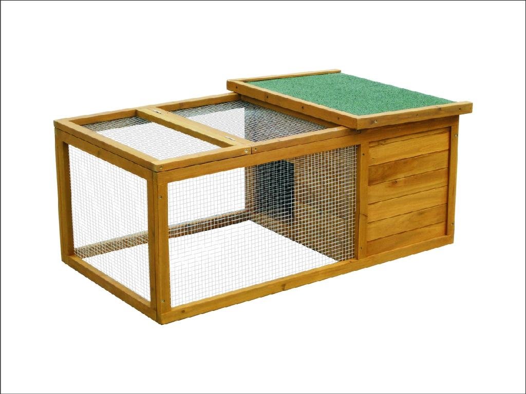 rabbit hutch / Single Wooden Pet Houses  DFR-015. Dimension:120*71*50cm