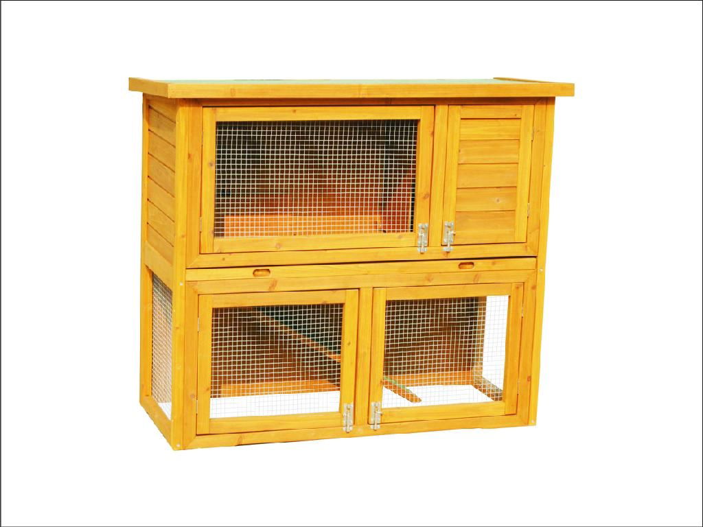 rabbit hutch / wooden pet house DFR-029. Dimension:100*50*92cm