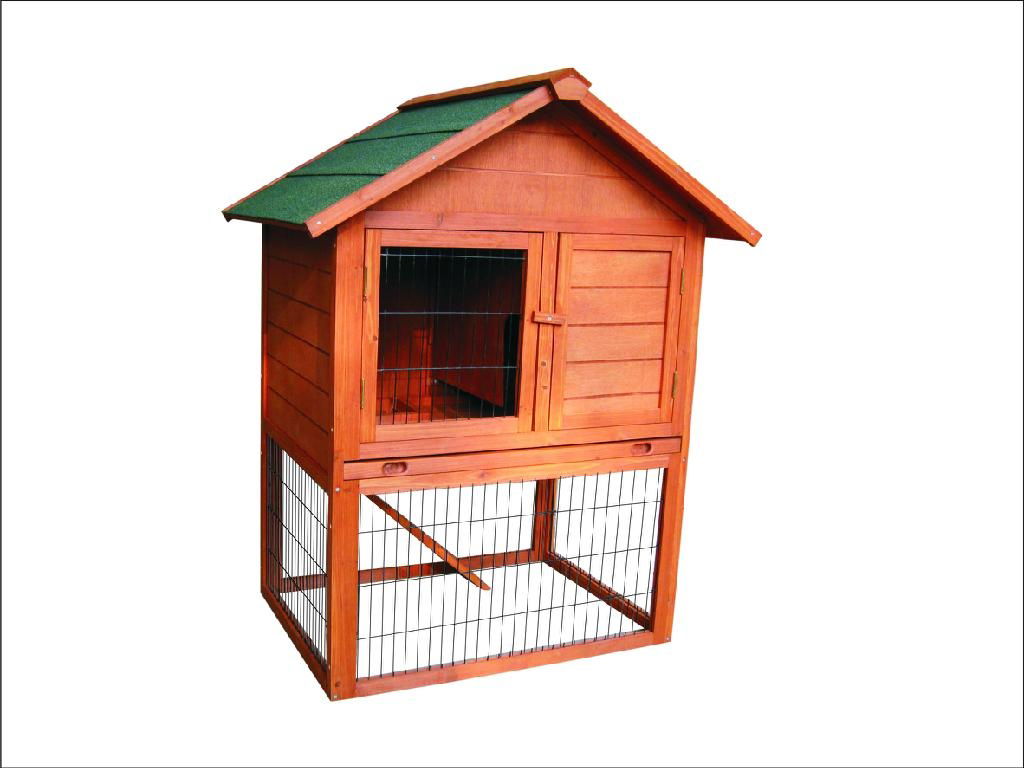 rabbit hutch / wooden pet house DFR-036. Dimension:96*78*120cm