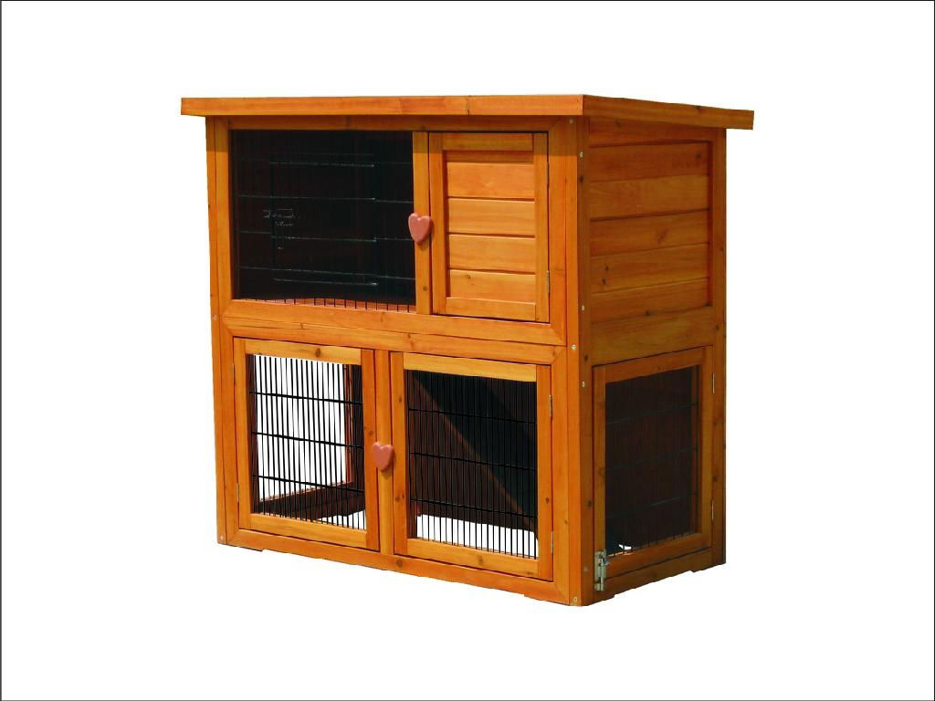 rabbit hutch / rabbit house DFR-046. Dimension:97.5*50*88cm Run:90*90*48cm