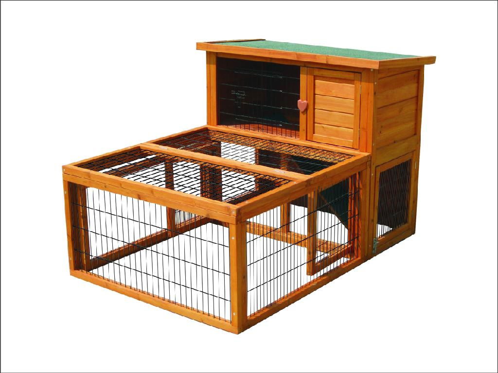 rabbit hutch / rabbit house DFR-046. Dimension:97.5*50*88cm Run:90*90*48cm 3