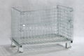 Foldable wire mesh container