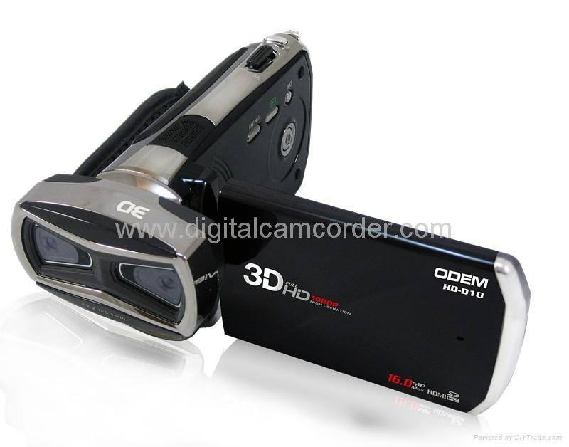 Full HD 16MP Dual CMOS Sensors 3D Camcorder and video camera 2