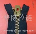 NO.5 resin closed-end antique brass zipper 1