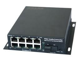 100M media converter-8 RJ45 2