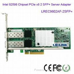 LR-LINK LREC9802AF-2SFP+ PCIe  2 SFP+ 10Gbps 10G Server Fiber Network Adapter