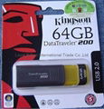 free shipping Kingston Dt200 USB Flash Drive/USB Stick/USB Disk 2