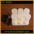 4pcs/set round base Rechargeable LED Tealight 2