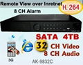 32 ch H.264 CIF Realtime CCTV Standalone