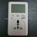 Swiss plug digital display single phase power meter