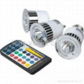 5w led spotlight RGB dimmable spotlight with remote control 1