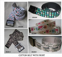 COTTON BELT WITH PRINT