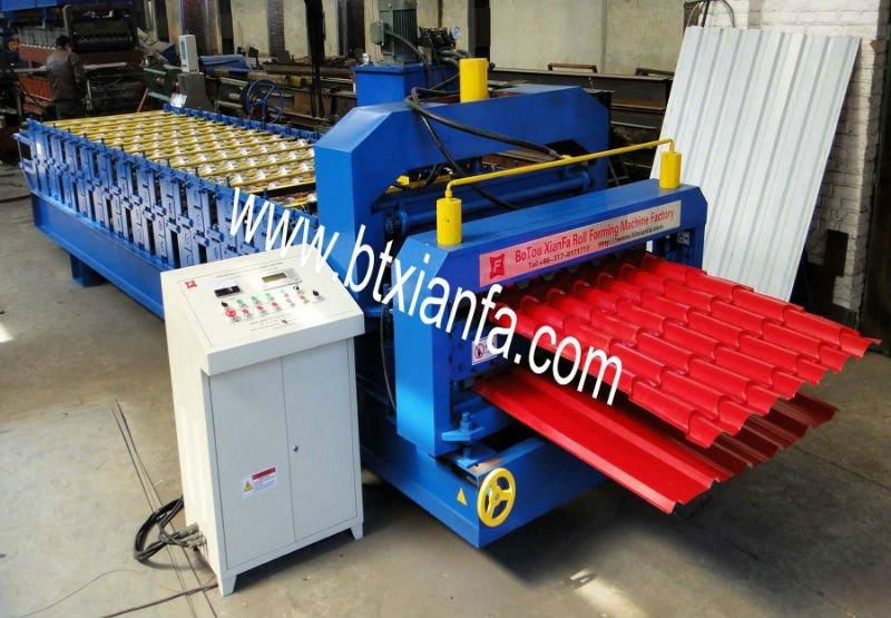 Double Layer Step Tile Roof Roll Forming Machine 