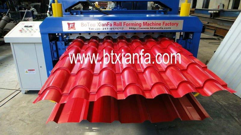 Double Layer Step Tile Roof Roll Forming Machine  2