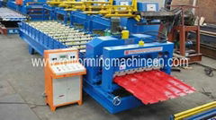 Colored Steel glazed tile Cold Roll Forming Machine 
