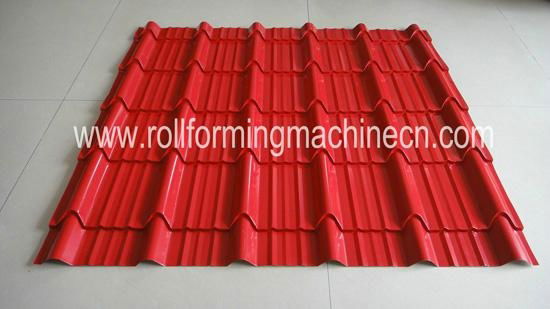 Nigeria Colored Steel glazed tile Cold Roll Forming Machine  3
