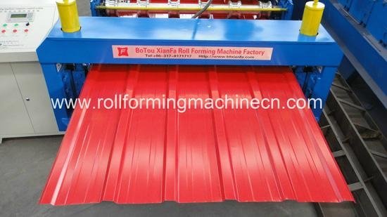 Double deck metal roof sheet roll forming machine   XF1000/1125 4