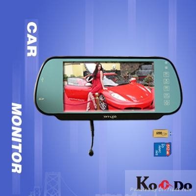 7inch rearview mirror monitor with USB/SD 2