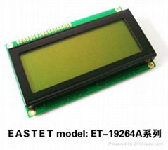 192X64 Yellow-green Background Graphic LCD module ET-G19264A