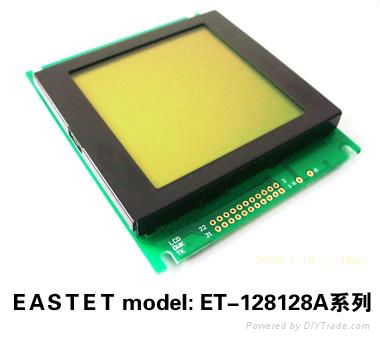 128X128 Yellow-green  Background Graphic STN LCD modules ET-G128128A 