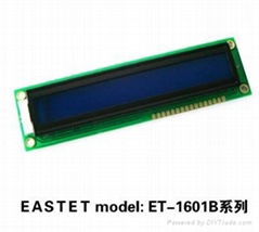 16X1 Bule Background Character  LCD modules ET-C1601B