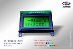 8X2 Yellow-green Background Character LCD modules ET-C802AV1