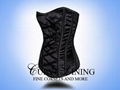 steel boned corset;velvet corset;overbust corset 1