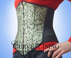 Golden Brocade Underbust Corset