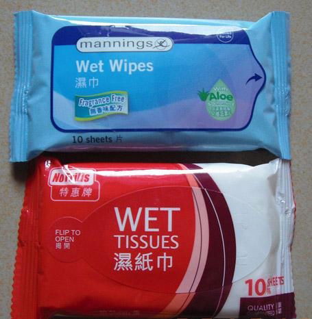 wet wipes