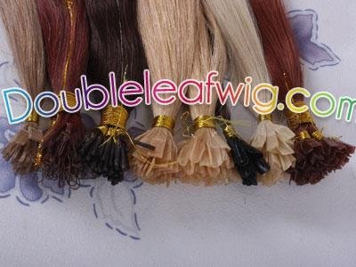 Wholesale  indian remy hair loop-tip hair extention 2
