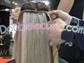 Wholesale  indian remy hair adhesive hair extention
