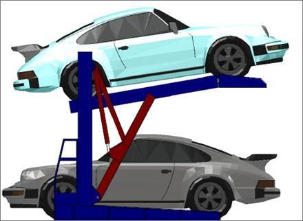 TPTP-2 Two Post Tilting Parking 2 floors