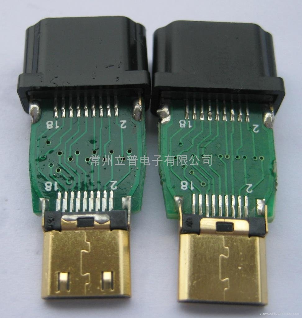 China gold plated mini HDMI adopter 2