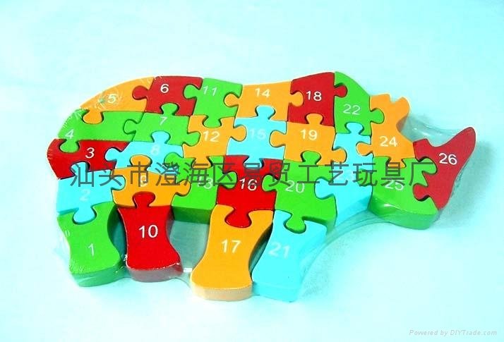Factory direct EVA animal puzzle educational toys 4