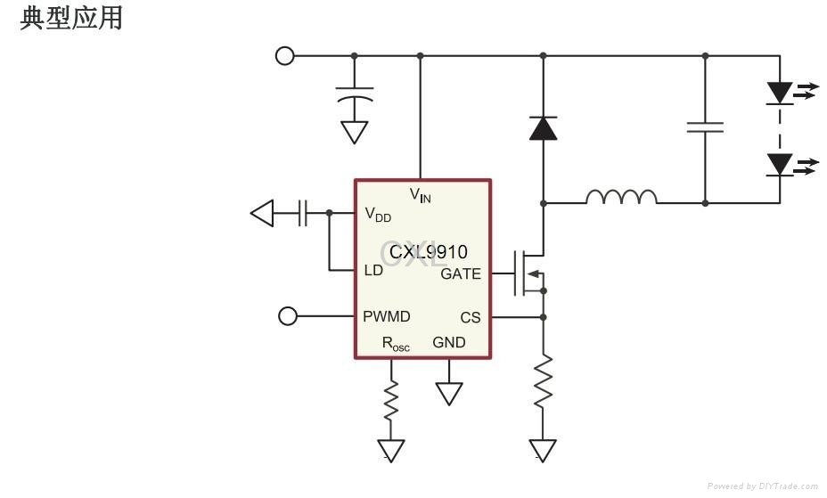 CXL9910 T8/T0LED日光等管内置电源专用驱动IC