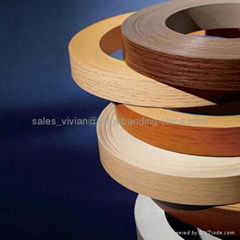 Wood grain PVC edge banding for particle