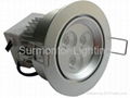 LED Downlight 3x3W/3x1W 1