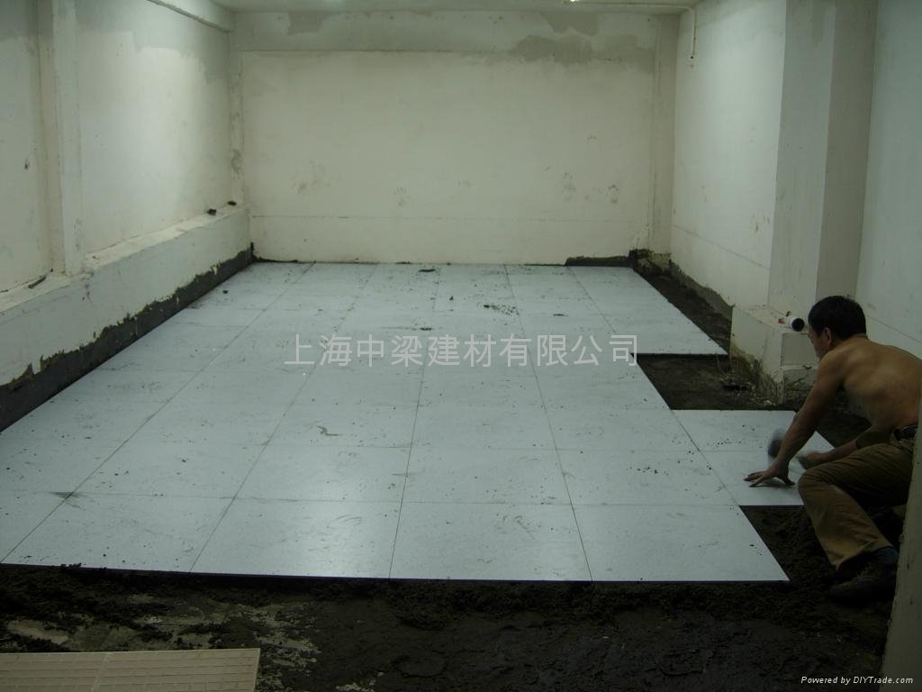 上海直鋪式陶瓷防靜電瓷磚地板 2